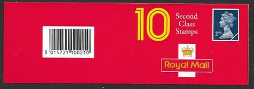 HC5a Booklet (Tab Without Shoulder Cut) Printed by Walsall 10x 2nd Class Stamps (Pane 1515m)