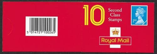 HC7 Booklet (Black Barcode) Printed by Walsall 10x 2nd Class Stamps (Pane 1449n)