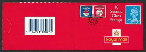 HC9 Booklet Printed by Questa 10x 2nd Class Stamps (10x SG1451)