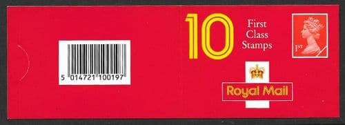 HD3a Booklet (Black Barcode - Freepost London) Harrison 10x 1st Class Stamps (Pane 1512L)