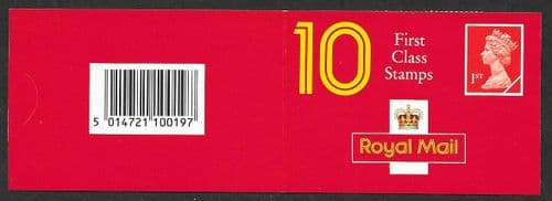 HD4a Booklet (Black Barcode - Freepost London) Questa 10x 1st Class Stamps (10x SG1514)