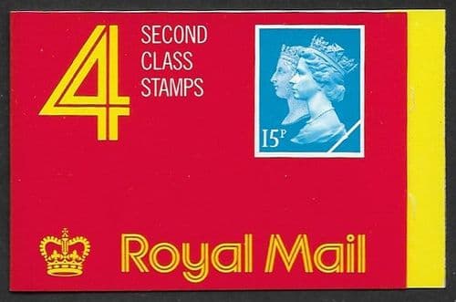 JA1 Booklet Printed by Walsall 4x15p Stamps (Pane 1475L)