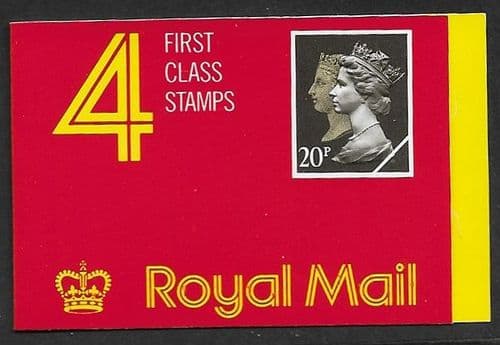 JB2 Booklet Printed by Walsall - Stamps Printed By Harrison 4x20p Stamps (Pane 1469r)