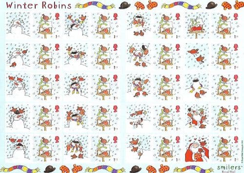 LS14 2003 Winter Robins (Smilers Sheet)