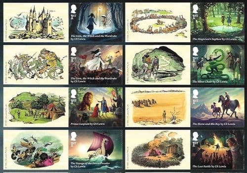 LS172 Set of 8 Singles with Labels from 2025 Chronicles of Narnia (Post Office Label Sheets)