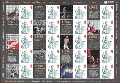 LS39a  "EMILE" ERROR 2007 Memories of Wembley Stadium  (Smilers Sheet)