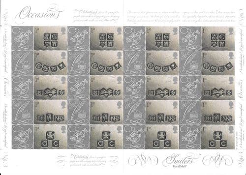 LS4 2001 Occasions Ingots (Smilers Sheet)