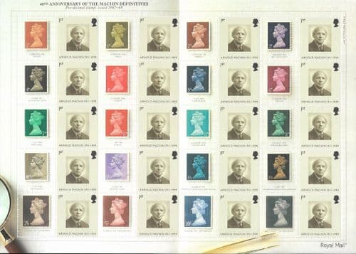 LS40 2007 40th Anniversary of the First Machin Definitives (Smilers Sheet)