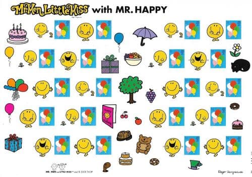 LS52 2008 Smilers For Kids - Balloons - Mr Men (Smilers Sheet)