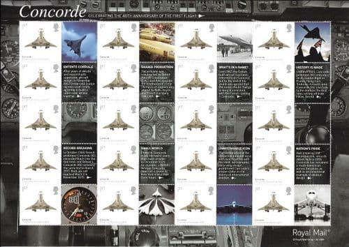 LS57 2009 Design Classics - Concorde (Smilers Sheet)