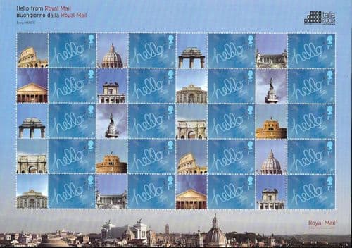LS66 2009 Rome Stamp Exhibition (Smilers Sheet)
