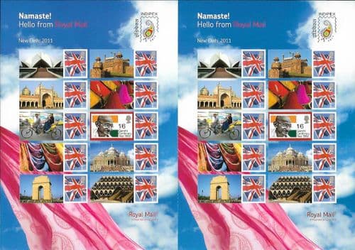 LS76 2011 Indipex - Stamp Exhibition New Delhi (Smilers Sheet)