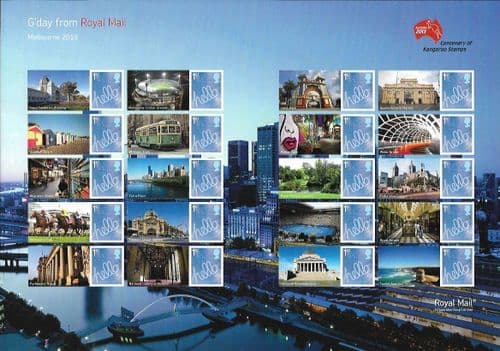 LS86 2013 Australia Stamp Exhibition - Melbourne (Smilers Sheet)