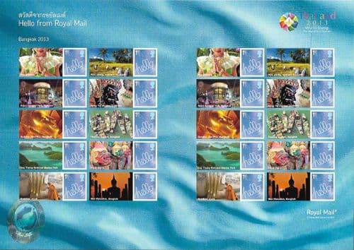 LS87 2013 Thailand Stamp Exhibition - Bangkok (Smilers Sheet)