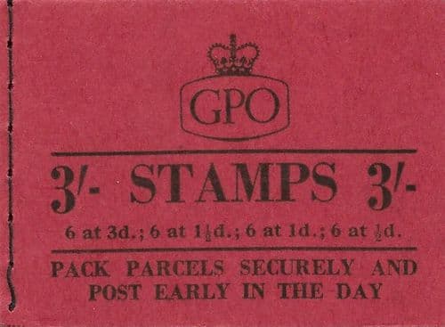 M1 January 1958  3/-  Wilding Stitched Stamp Booklet