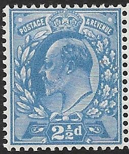 M17 (3) 2½d Dull Blue Harrison Perf 14 (Edward VII Stamps ) Unmounted Mint