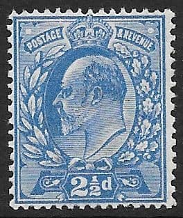 M18 (1) 2½d Deep Bright Blue Harrison Perf 15 (Edward VII Stamps ) Unmounted Mint