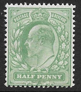 M4 (1) ½d Dull Green Harrison Perf 15 (Edward VII Stamps ) Unmounted Mint