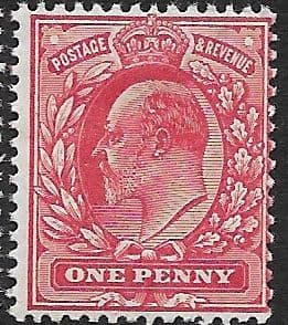 M6 (1) 1d Rose Red Harrison Perf 14 (Edward VII Stamps ) Unmounted Mint