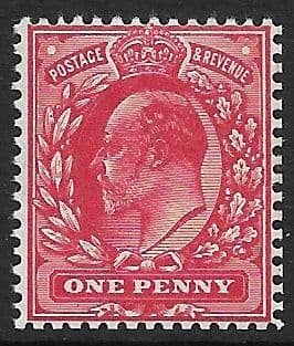M6 (3) 1d Intense Rose Red Harrison Perf 14 (Edward VII Stamps ) Unmounted Mint