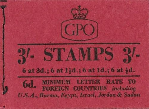 M6 June 1958  3/-  Wilding Stitched Stamp Booklet