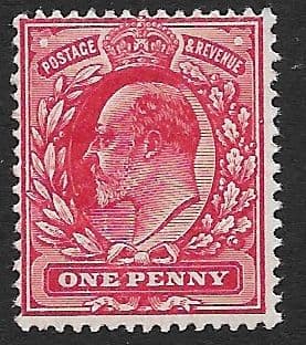 M7 (1) 1d Rose-Red Harrison Perf 15 (Edward VII Stamps ) Unmounted Mint