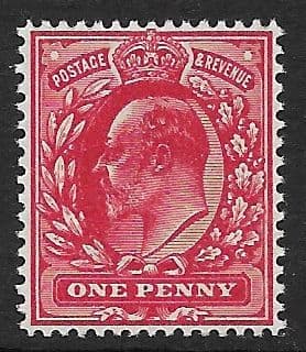 M7 (3) 1d Intense Rose-Red Harrison Perf 15 (Edward VII Stamps ) Unmounted Mint