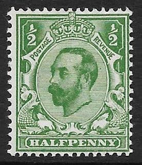 N2 (1) ½d Bright Green Crown Watermark Die 1b Type N1 Unmounted Mint