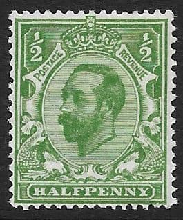 N2 (2) ½d Pale Bright Green Crown Watermark Die 1b Type N1 Unmounted Mint