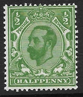 N2 (4) ½d Bright  Yellow Green Crown Watermark Die 1b Type N1 Unmounted Mint