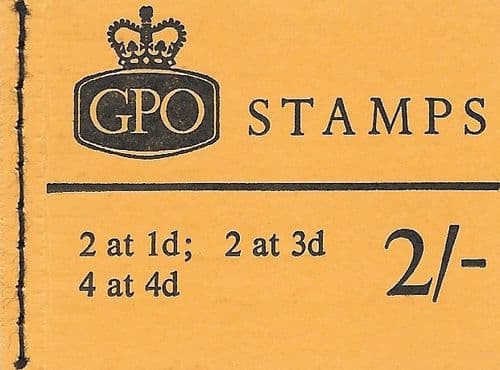 N23 January 1966  1d on Left 2/- Wilding Stitched Stamp Booklet