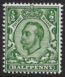 N4 (3) ½d Deep Green Crown Watermark Die II Type N2 Unmounted Mint
