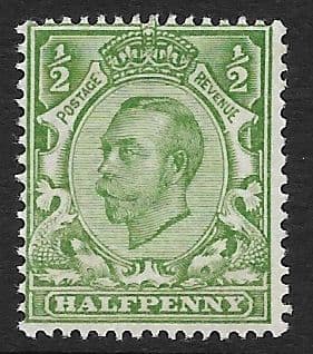 N4 (6) ½d Yellow Green Crown Watermark Die II Type N2 Unmounted Mint