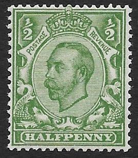 N5 (4) ½d Yellow Green Simple Cypher Watermark Die II Type N2 Unmounted Mint