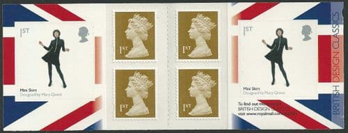 PM20 2009 British Design Classics (Issue 4) Mary Quant Mini Skirt (Self Adhesive Stamp Booklets)