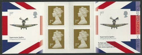 PM25 2010 British Design Classics (Issue 5) Spitfire (Self Adhesive Stamp Booklets)