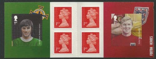 PM37 2013 Football Heroes George Best & Bobby Moore (Self Adhesive Stamp Booklets)