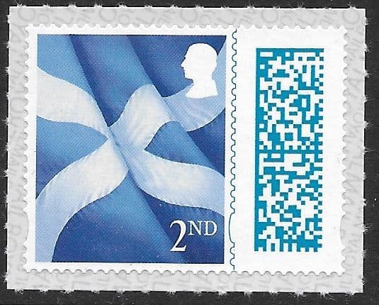 S184 King Charles 2nd Class with Barcode Self Adhesive Scotland ...