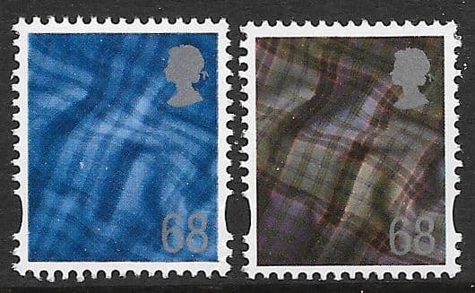 Scotland Regional Colour Trial 68p New Blue