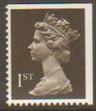 SG1447 1st Class Black NVI Machin Stamp Imperf at Top & Right PCP Harrison