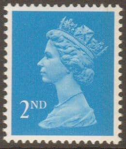 SG1451a 2nd Class Bright Blue NVI Machin Stamp Right Band Questa