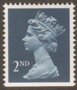 SG1511 2nd Class Deep Blue NVI Machin Stamp Imperf Bottom Centre Band Harrison