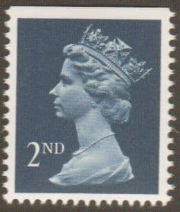 SG1511 2nd Class Deep Blue NVI Machin Stamp Imperf Top Centre Band Harrison