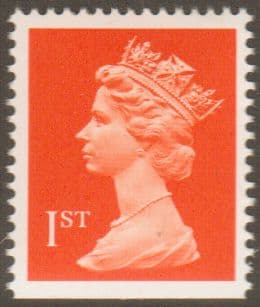 SG1512 1st Class Orange NVI Machin Stamp Imperf Bottom PCP Harrison