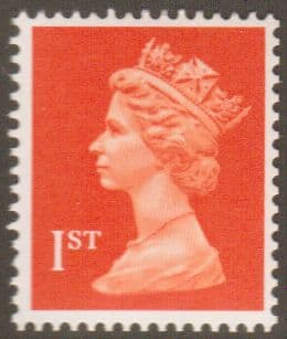 SG1514 1st Class Orange NVI Machin Stamp PCP Questa