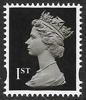 SG1668s 1st Class Black NVI Machin Stamp 2 Phosphor Bands Walsall Ex DY21