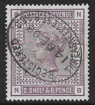 SG178 2/6d Lilac Used Stamp N-B