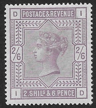 SG178 2s6d Lilac I-D MOUNTED Mint (Queen Victoria Surface Printed Stamps)