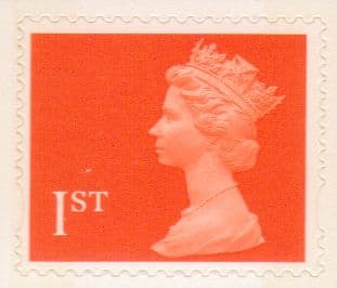 SG1789 1st Class Orange NVI Machin Stamp 2 Phosphor Bands Self Adhesive