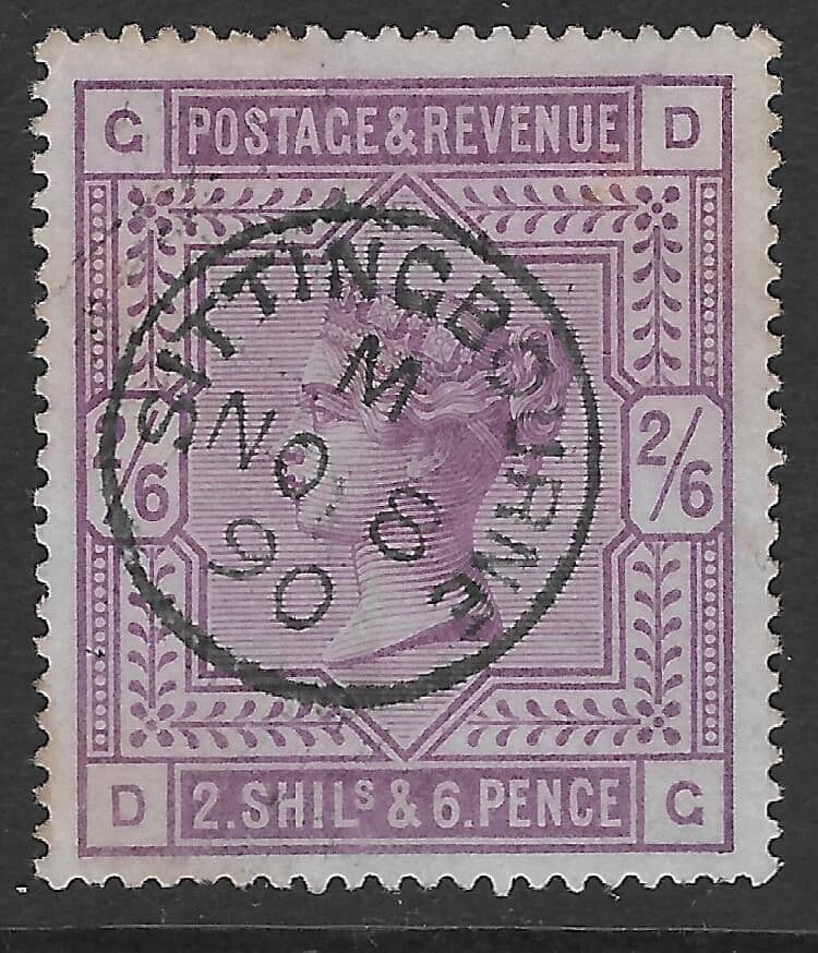 SG179 2/6d Deep Lilac Used Stamp D-C